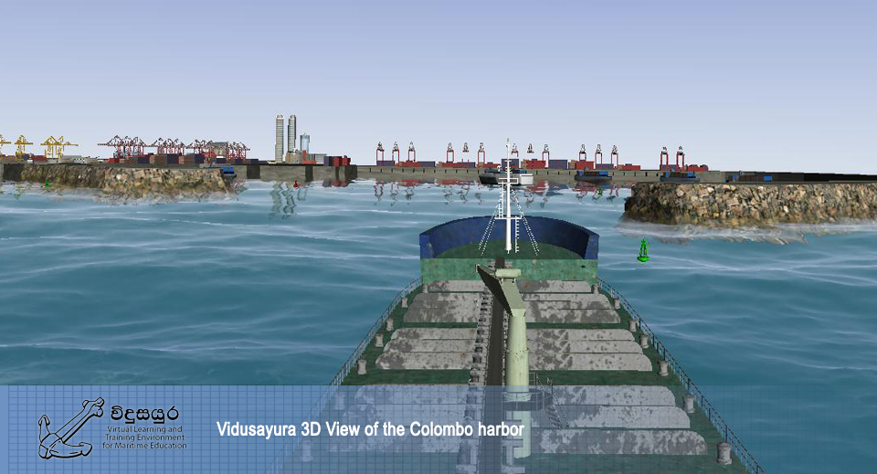 Vidusayura 3D view of the Colombo harbour.